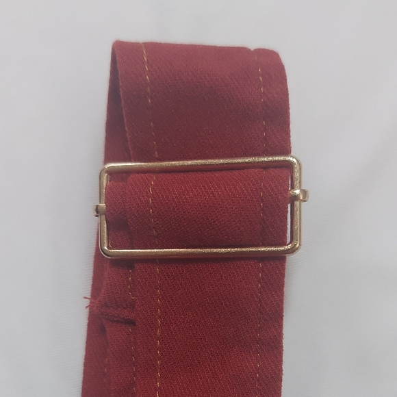 Dance & Marvel Red Crop Top with Gold Embellishments - Picture 6 of 13